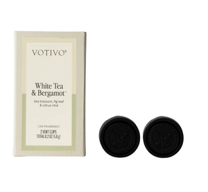 White Tea & Bergamot Car Fragrances Vent Clip 2 pk