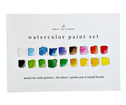 Watercolor Paint 18 Colors with Brush
