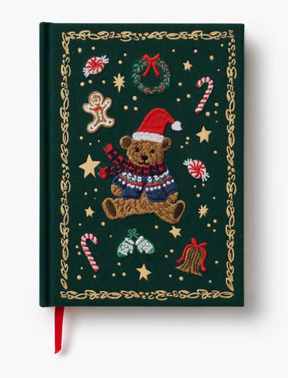Beary Christmas Embroidered Journal