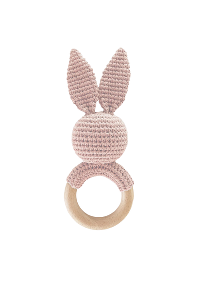 Cotton Crochet Rattle Teether Bunny