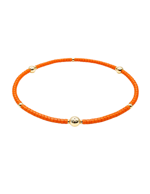 Game Day - Orange & Gold Bracelet