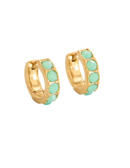 SP Ardsley Gem Hoop Earrings Teal 14mm