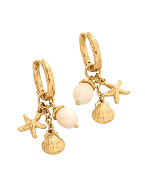 SP Sea Island Convertible Hoop Earrings Gold