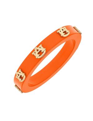 Auburn Tigers Resin Logo Bangle in Burnt Orange