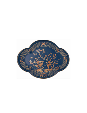 Navy Scalloped Tray
