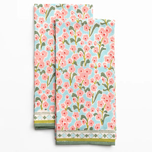 Pink Posey Tea Towels