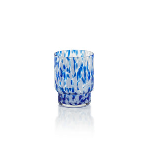 Amalfi Tortoise Glassware - White & Blue - Tumbler