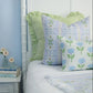 Ticking Stripe Green Decorative Pillow