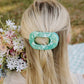 Spring Splash Medium Flat Round Hair Clip