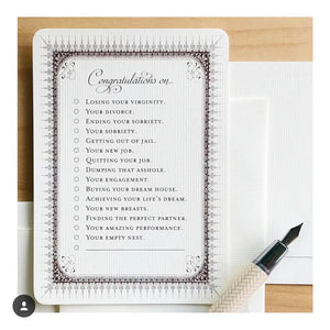 Congratulations Check List Greeting Card