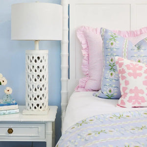 Ticking Stripe Pink Decorative Pillow
