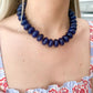 Navy Bailey Chunky Beaded Necklace