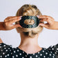 Black Polka Dot Party Large Flat Round Hair Clip