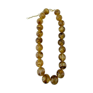 Carter Chunky Beaded Necklace - Light Tortoise