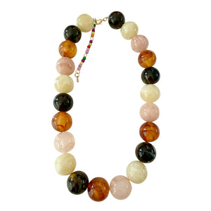 Neutral Celia Chunky Beaded Necklace