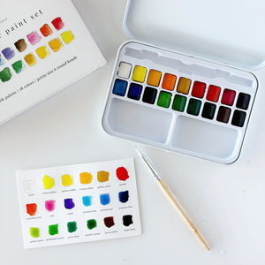 Watercolor Paint 18 Colors with Brush