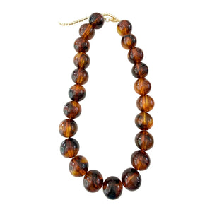 Dark Tortoise Carter Chucky Beaded Necklace