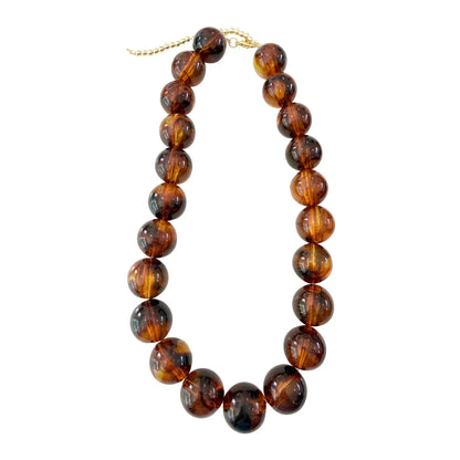 Dark Tortoise Carter Chucky Beaded Necklace