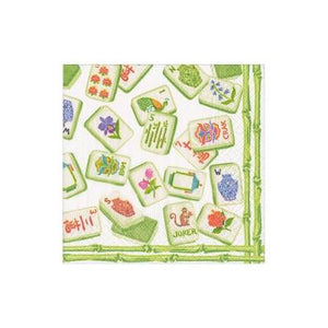 Mahjong Green Boxed Cocktail Napkins