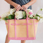 Spencer Raffia Tote Bag Pink