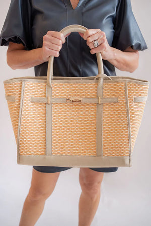 Spencer-Raffia Tote Bag Natural