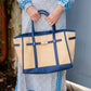 Spencer Raffia Tote Bag Navy