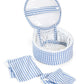 Pimlico Stripe Chambray Quilated Jewel Round