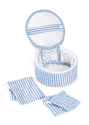 Pimlico Stripe Chambray Quilated Jewel Round