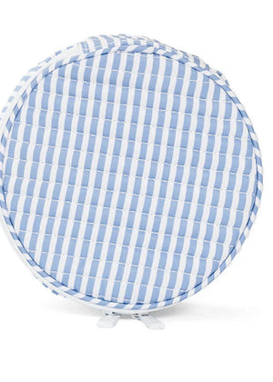 Pimlico Stripe Chambray Quilated Jewel Round